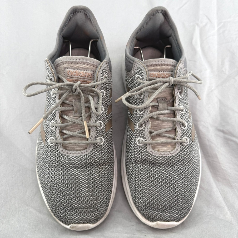 Adidas Cloudfoam Pure Grey Rose Gold Women Running Shoes DA9835 Size 7.5